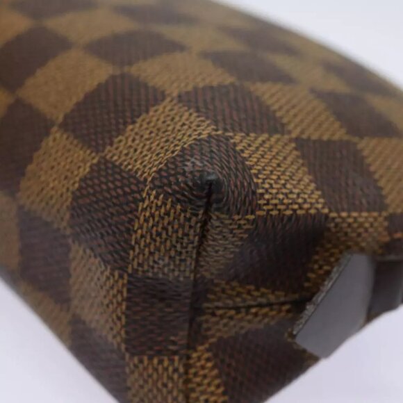 authenticity guaranteed LOUIS VUITTON Damier Ebene Pochette Cosmetic PM Pouch - Picture 6 of 12
